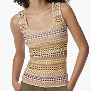Valeria Ribbed Tank Circus NY Cream Multi Color Small